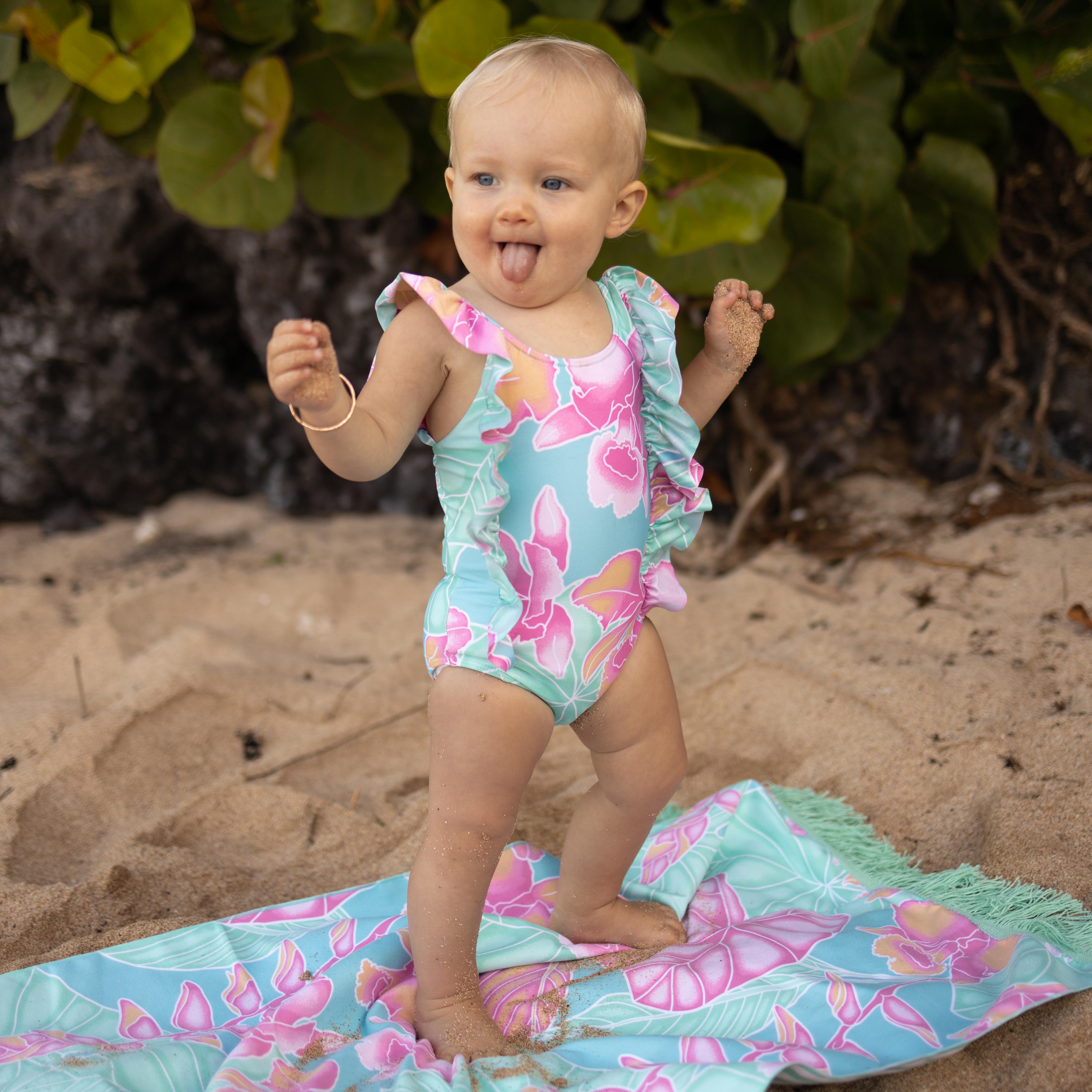 Dvkptbk Toddler Baby Girls Swimsuit One-Piece Swimwear Ruffled Backless  Bathing Suit Tankini - Summer Savings Clearance 