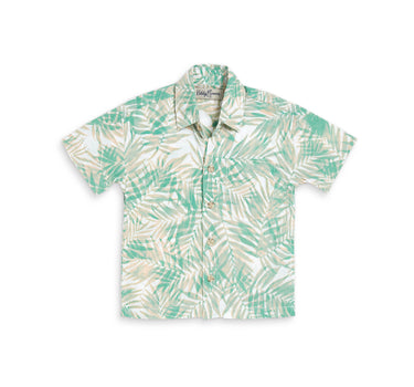 Kenny Flowers Boy's Hawaiian and Aloha Shirts | The Little Luau - Boys Hawaiian Shirt Green / 10