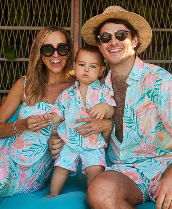 Leafy Family Swimwear Set For Women, Men, And Kids Long Sleeve