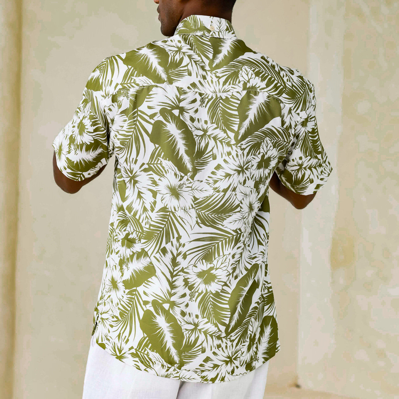 Men's Silk T Shirt Hawaiian Shirts Short Silk Beach Shirt Black / M