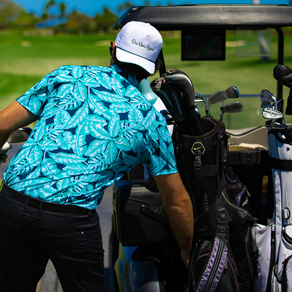 The Lei Up - Men's Tropical Golf Shirt by Kenny Flowers