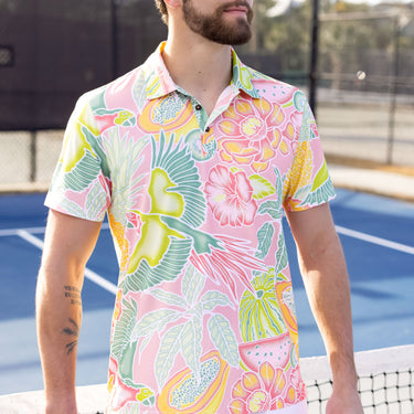 The Bahamas - Mens Hawaiian Shirt by Kenny Flowers | Aloha Resortwear Coral / XXXL